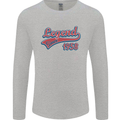 Legend Since 65th Birthday 1958 Mens Long Sleeve T-Shirt Sports Grey