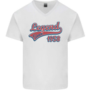 Legend Since 65th Birthday 1958 Mens V-Neck Cotton T-Shirt White