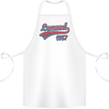 Legend Since 66th Birthday 1957 Cotton Apron 100% Organic White