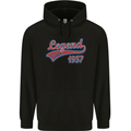 Legend Since 66th Birthday 1957 Mens 80% Cotton Hoodie Black