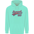 Legend Since 66th Birthday 1957 Mens 80% Cotton Hoodie Peppermint