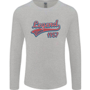 Legend Since 66th Birthday 1957 Mens Long Sleeve T-Shirt Sports Grey