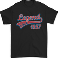 Legend Since 66th Birthday 1957 Mens T-Shirt 100% Cotton Black