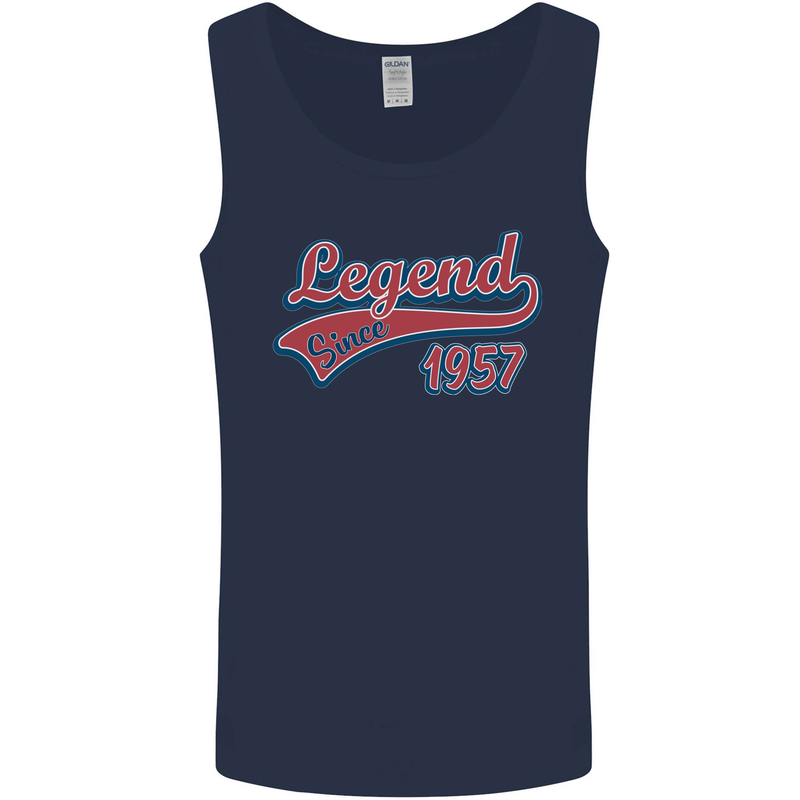 Legend Since 66th Birthday 1957 Mens Vest Tank Top Navy Blue