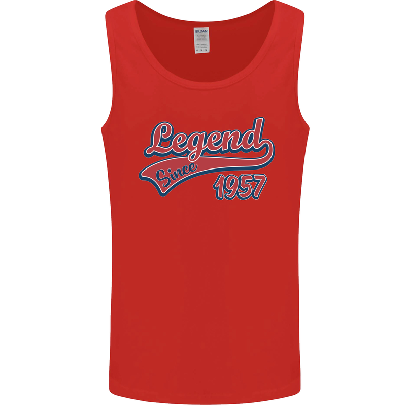 Legend Since 66th Birthday 1957 Mens Vest Tank Top Red