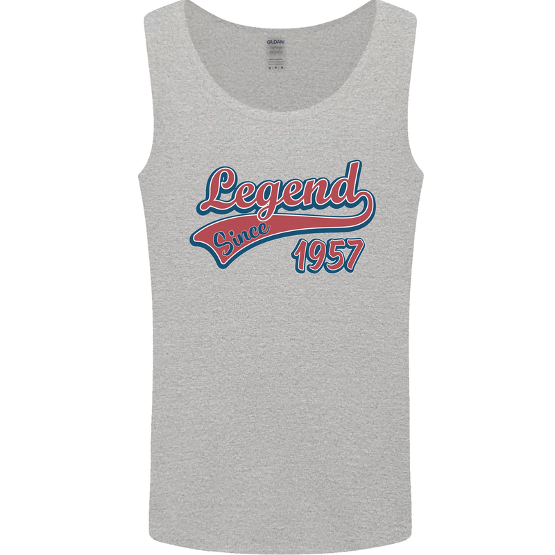 Legend Since 66th Birthday 1957 Mens Vest Tank Top Sports Grey