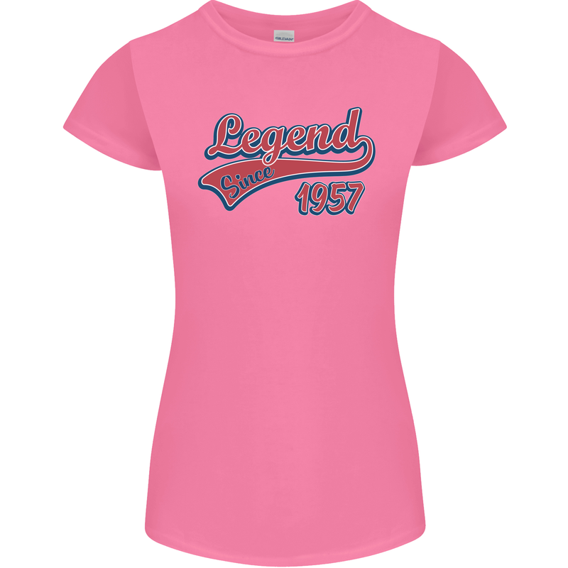 Legend Since 66th Birthday 1957 Womens Petite Cut T-Shirt Azalea