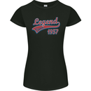 Legend Since 66th Birthday 1957 Womens Petite Cut T-Shirt Black