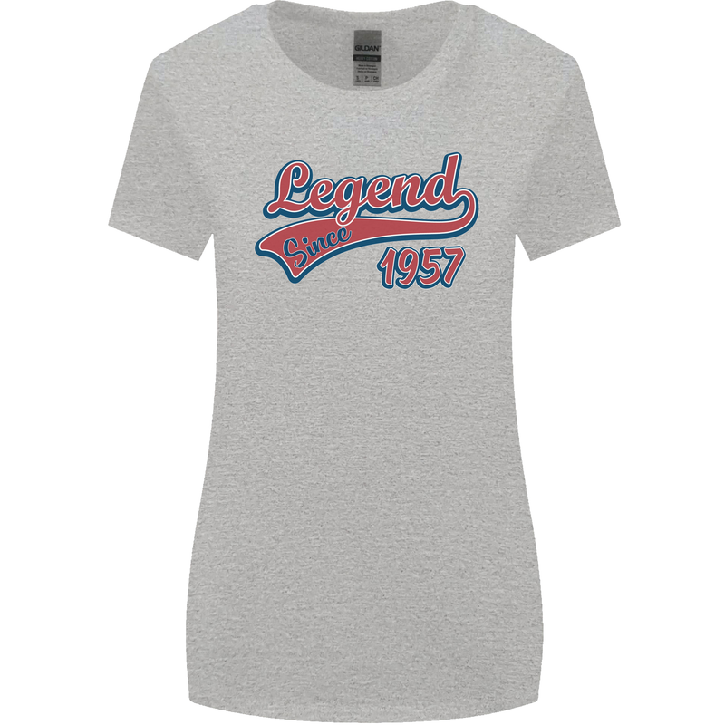 Legend Since 66th Birthday 1957 Womens Wider Cut T-Shirt Sports Grey