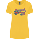 Legend Since 66th Birthday 1957 Womens Wider Cut T-Shirt Yellow