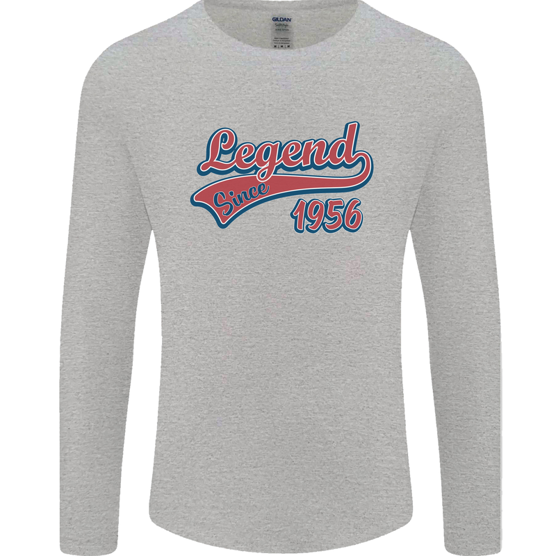 Legend Since 67th Birthday 1956 Mens Long Sleeve T-Shirt Sports Grey