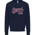 Legend Since 67th Birthday 1956 Mens Sweatshirt Jumper Navy Blue