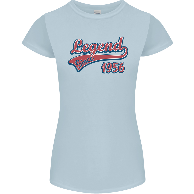 Legend Since 67th Birthday 1956 Womens Petite Cut T-Shirt Light Blue