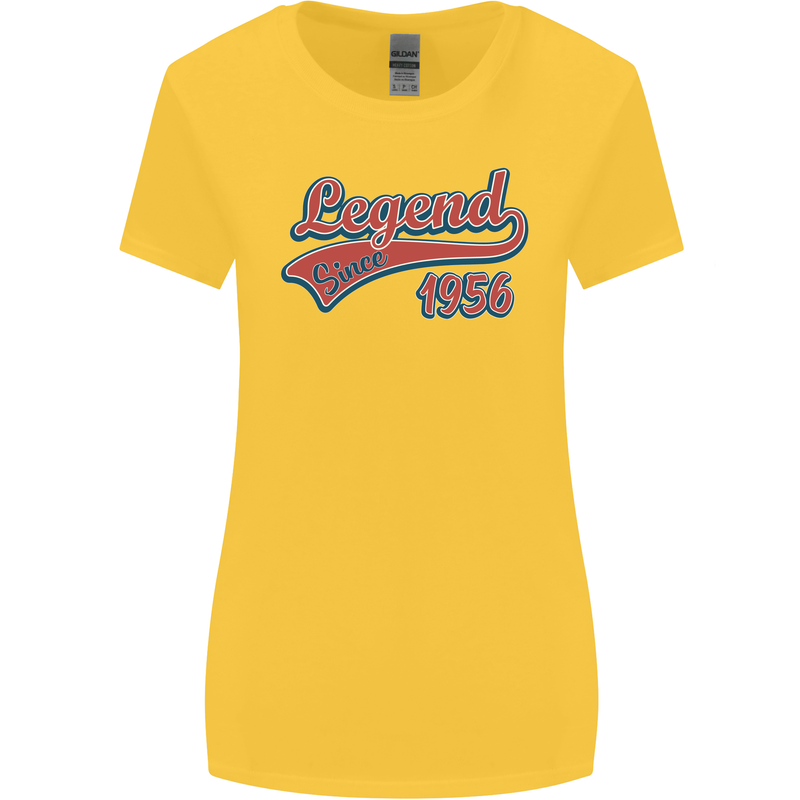 Legend Since 67th Birthday 1956 Womens Wider Cut T-Shirt Yellow