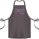 Legend Since 68th Birthday 1955 Cotton Apron 100% Organic Dark Grey