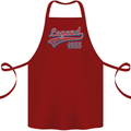Legend Since 68th Birthday 1955 Cotton Apron 100% Organic Maroon