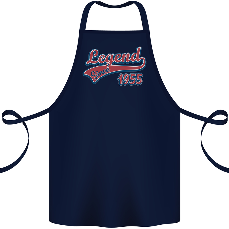 Legend Since 68th Birthday 1955 Cotton Apron 100% Organic Navy Blue
