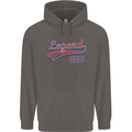 Legend Since 68th Birthday 1955 Mens 80% Cotton Hoodie Charcoal
