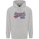Legend Since 68th Birthday 1955 Mens 80% Cotton Hoodie Sports Grey