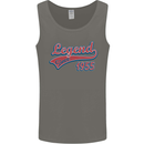 Legend Since 68th Birthday 1955 Mens Vest Tank Top Charcoal