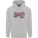Legend Since 69th Birthday 1954 Mens 80% Cotton Hoodie Sports Grey