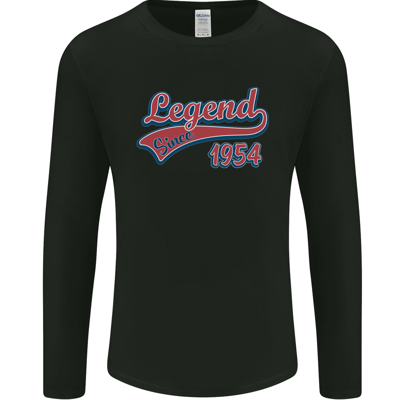 Legend Since 69th Birthday 1954 Mens Long Sleeve T-Shirt Black
