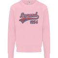 Legend Since 69th Birthday 1954 Mens Sweatshirt Jumper Light Pink