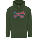 Legend Since 70th Birthday 1953 Mens 80% Cotton Hoodie Forest Green