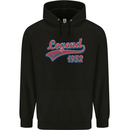 Legend Since 71st Birthday 1952 Mens 80% Cotton Hoodie Black
