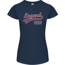 Legend Since 71st Birthday 1952 Womens Petite Cut T-Shirt Navy Blue