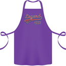 Legend Since 72nd Birthday 1951 Cotton Apron 100% Organic Purple