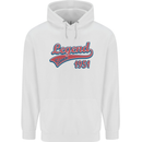 Legend Since 72nd Birthday 1951 Mens 80% Cotton Hoodie White