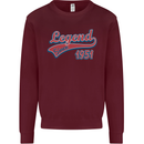 Legend Since 72nd Birthday 1951 Mens Sweatshirt Jumper Maroon