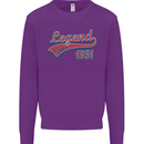 Legend Since 72nd Birthday 1951 Mens Sweatshirt Jumper Purple