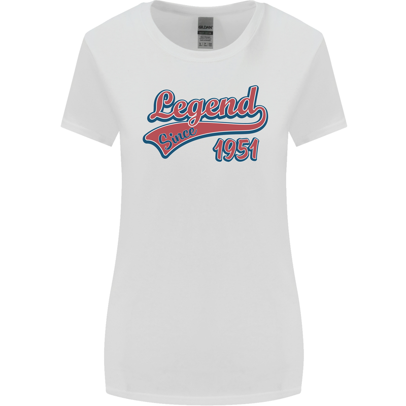 Legend Since 72nd Birthday 1951 Womens Wider Cut T-Shirt White