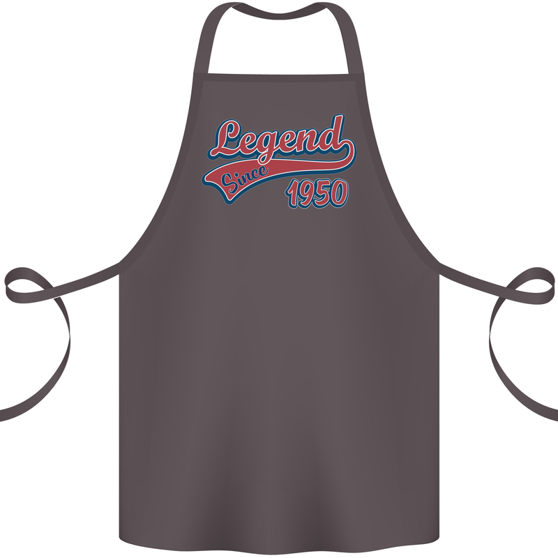 Legend Since 73rd Birthday 1950 Cotton Apron 100% Organic Dark Grey