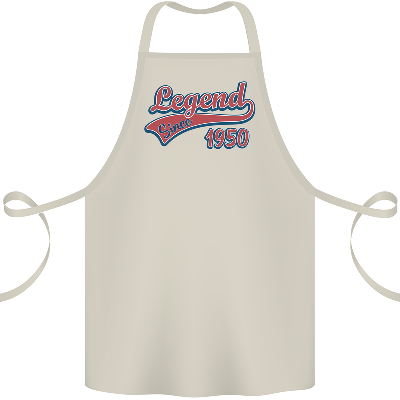 Legend Since 73rd Birthday 1950 Cotton Apron 100% Organic Natural