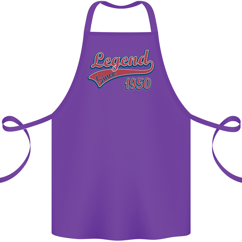 Legend Since 73rd Birthday 1950 Cotton Apron 100% Organic Purple