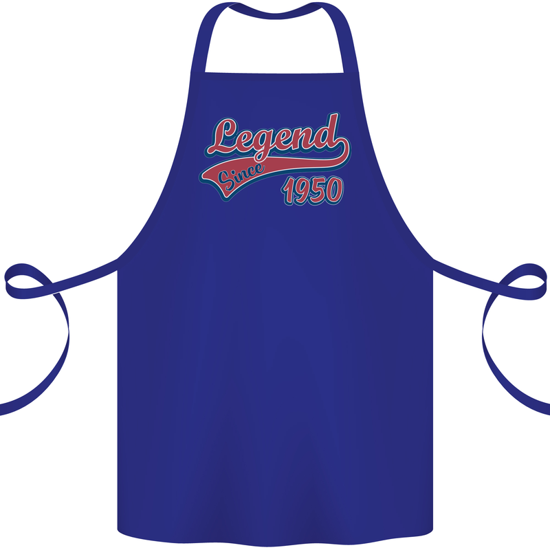 Legend Since 73rd Birthday 1950 Cotton Apron 100% Organic Royal Blue