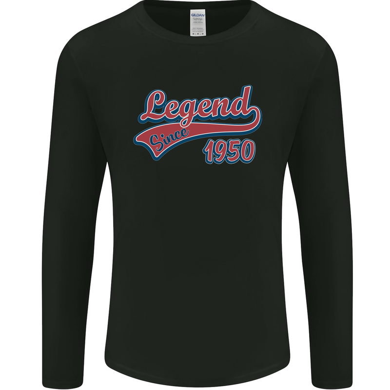 Legend Since 73rd Birthday 1950 Mens Long Sleeve T-Shirt Black