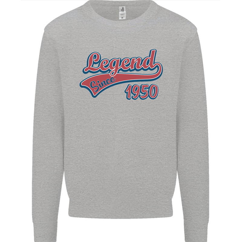 Legend Since 73rd Birthday 1950 Mens Sweatshirt Jumper Sports Grey