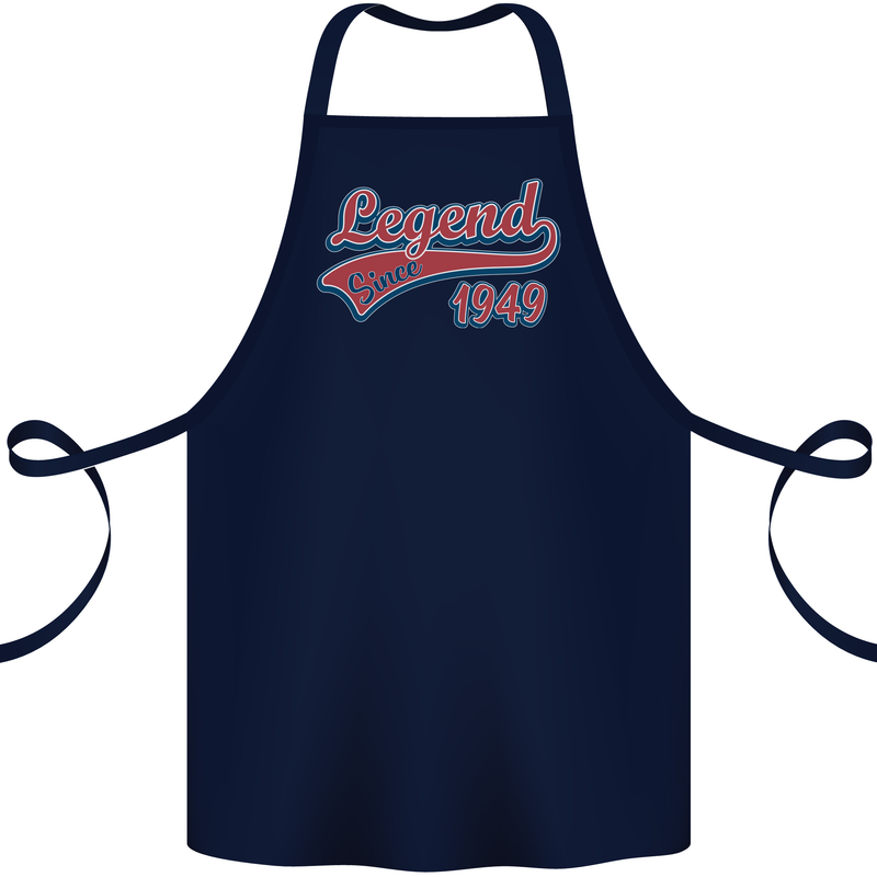 Legend Since 74th Birthday 1949 Cotton Apron 100% Organic Navy Blue