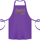 Legend Since 74th Birthday 1949 Cotton Apron 100% Organic Purple