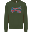 Legend Since 74th Birthday 1949 Mens Sweatshirt Jumper Forest Green