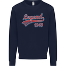Legend Since 74th Birthday 1949 Mens Sweatshirt Jumper Navy Blue