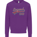 Legend Since 74th Birthday 1949 Mens Sweatshirt Jumper Purple