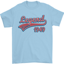 Legend Since 74th Birthday 1949 Mens T-Shirt 100% Cotton Light Blue