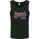 Legend Since 74th Birthday 1949 Mens Vest Tank Top Black