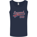 Legend Since 74th Birthday 1949 Mens Vest Tank Top Navy Blue