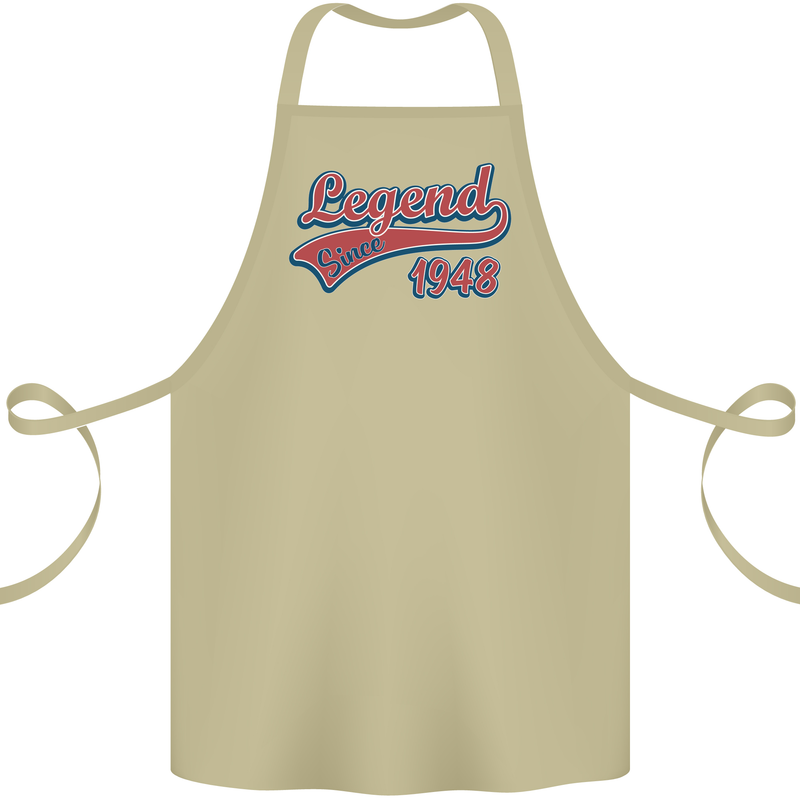 Legend Since 75th Birthday 1948 Cotton Apron 100% Organic Khaki